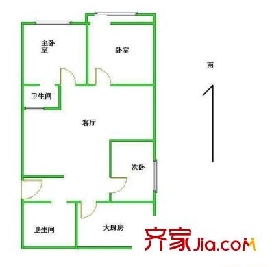 望湖城日桂苑 3室 戶型圖