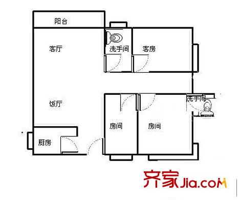 名邦錦繡年華 3室 戶型圖