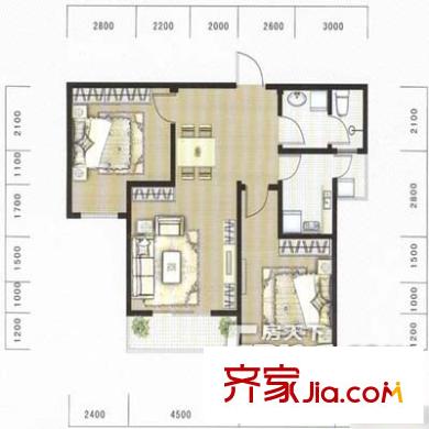 望湖城日桂苑 2室 戶型圖