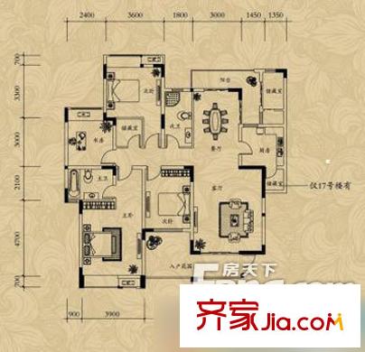 名邦錦繡年華 4室 戶型圖