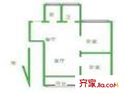 南崗郵電東村戶型圖12 2室2廳1衛(wèi)1廚