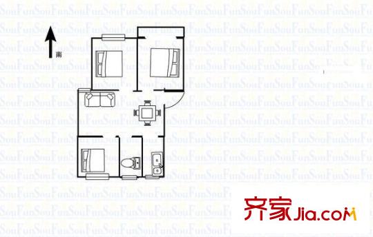 臨橋苑 3室 戶型圖