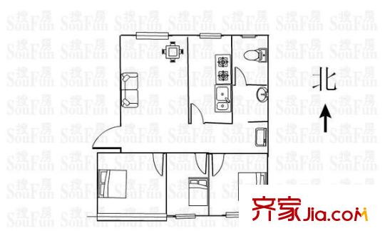 漕沖花園 4室 戶型圖