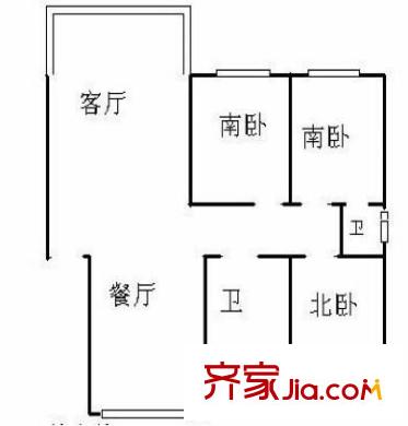 臨橋苑 3室 戶型圖
