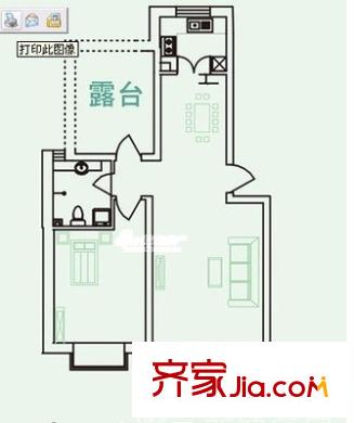 琥珀南村 1室 戶型圖
