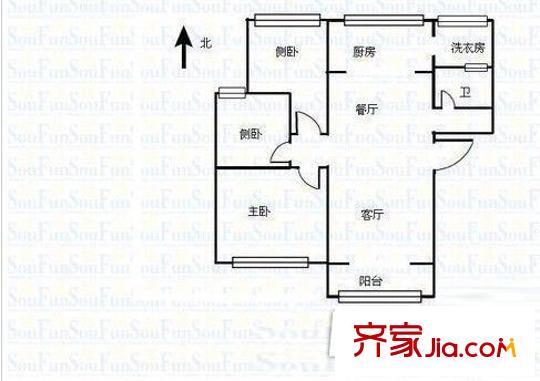 金輝中央美域 3室 戶型圖