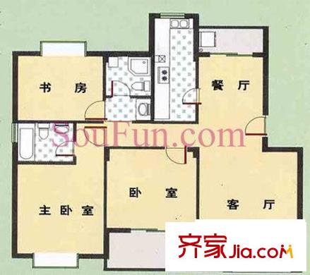 羅馬花園西區(qū)戶型圖羅馬花園二期 2室 戶型圖 2室2廳2衛(wèi)1廚