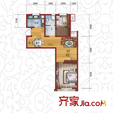 天徽天鵝湖9號(hào) 2室 戶型圖
