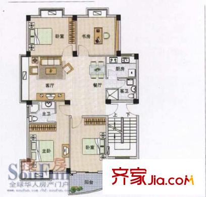 銀屏花園 5室 戶型圖