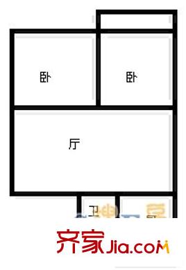 銀屏花園 2室 戶型圖