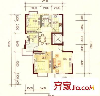 云濱花園 3室 戶型圖