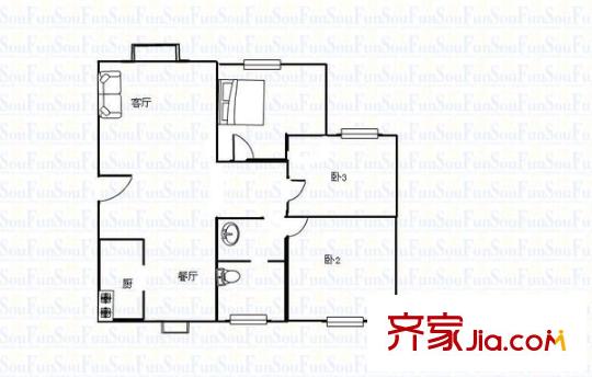 望湖城濱湖春天戶型圖濱湖春天 3室 戶型圖 3室1廳1衛(wèi)1廚