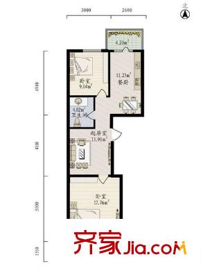 花沖苑 2室 戶型圖