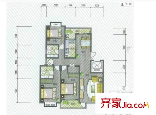 望湖城濱湖春天 3室 戶型圖