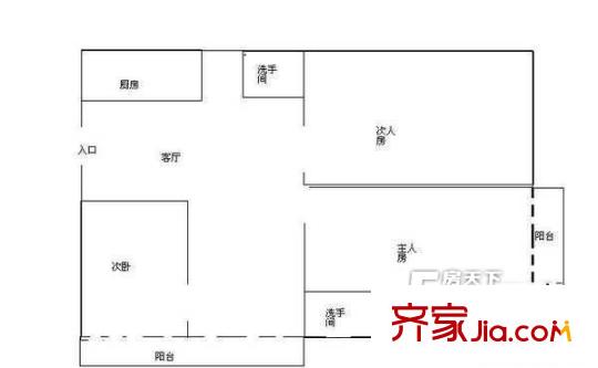 綠怡居 3室 戶型圖