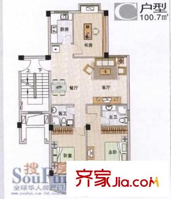 鳳凰城君天下 3室 戶型圖