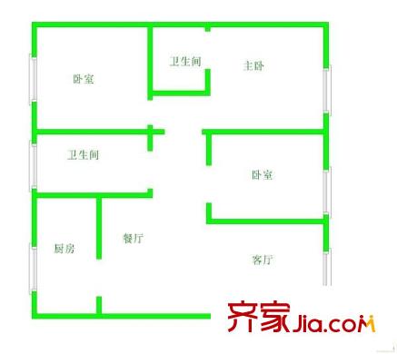 金成港灣 3室 戶型圖