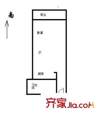 美湖小區(qū) 1室 戶型圖