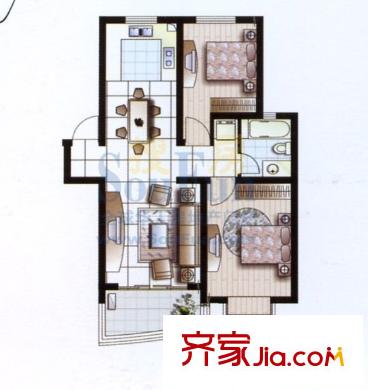 繽紛南國(guó) 2室 戶型圖