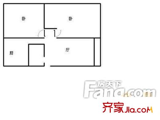 人民巷北樓戶型圖2 