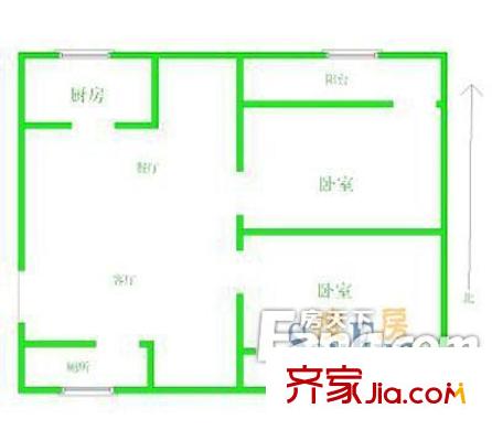 人民巷北樓戶型圖3 