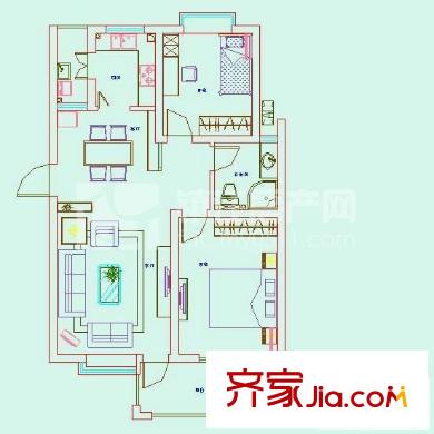 外貿(mào)一區(qū) 2室 戶型圖