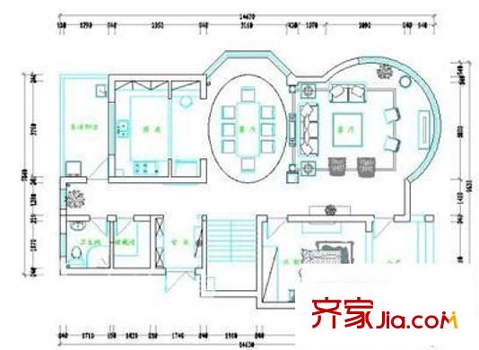 景榮花園 1室 戶型圖