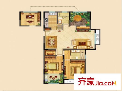 香溢天鵝湖 3室 戶型圖