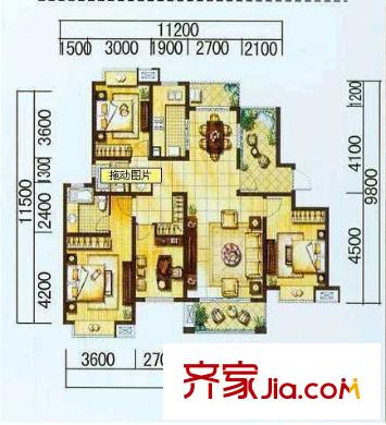 香溢天鵝湖 4室 戶型圖