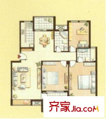 香溢天鵝湖 3室 戶型圖