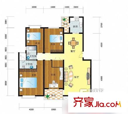 龍居山莊 4室 戶型圖