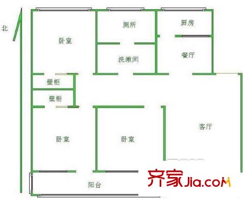 外貿(mào)一區(qū) 3室 戶型圖