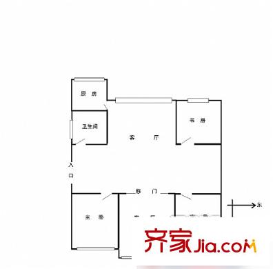 外貿(mào)一區(qū) 3室 戶型圖