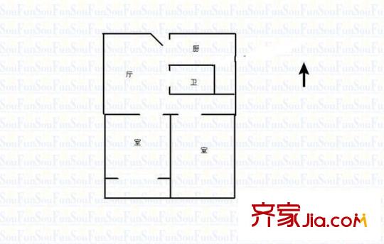 外貿(mào)一區(qū) 2室 戶型圖