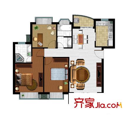 香溢天鵝湖 3室 戶型圖