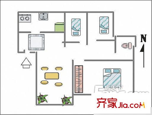 龍居山莊 3室 戶型圖