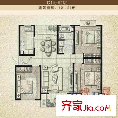 瑤東北村 2室 戶型圖