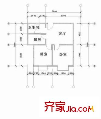 鋼苑新村 2室 戶型圖