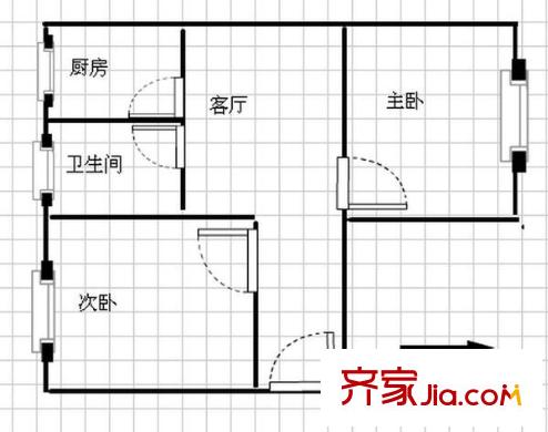 鋼苑新村 2室 戶型圖