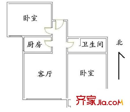 鋼苑新村 2室 戶型圖