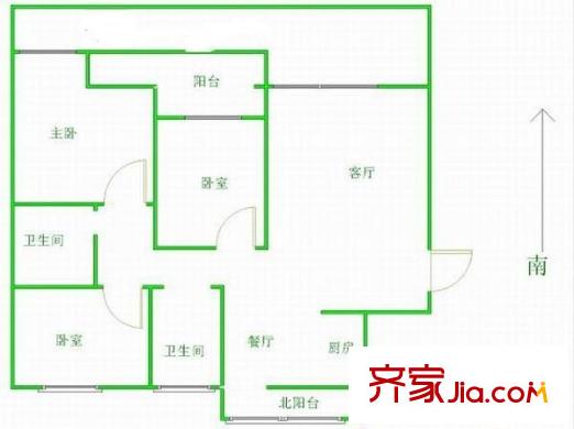 華宇未來城 3室 戶型圖
