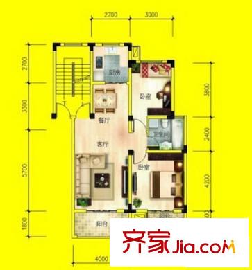 金盛家園 2室 戶型圖