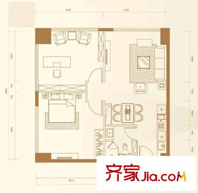 金盛家園 2室 戶型圖