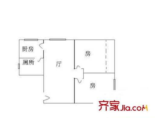 琥珀北村 2室 戶型圖