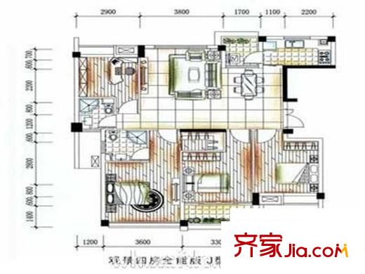 琥珀北村 2室 戶型圖