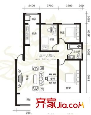 興華苑 3室 戶型圖