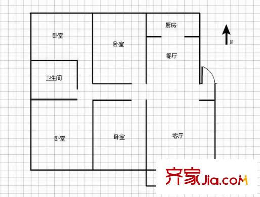 鼎好家銀河灣花園 4室 戶型圖