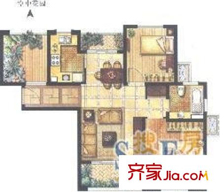 興華苑 3室 戶型圖