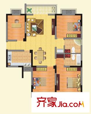 萬聯(lián)春曉翠庭戶型圖萬聯(lián)?春曉翠庭 4室 戶型圖 4室2廳2衛(wèi)1廚