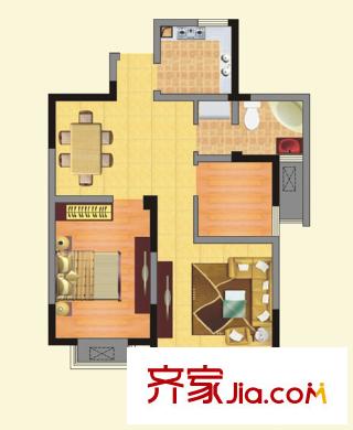 萬聯(lián)春曉翠庭戶型圖萬聯(lián)?春曉翠庭 2室 戶型圖 2室2廳1衛(wèi)1廚